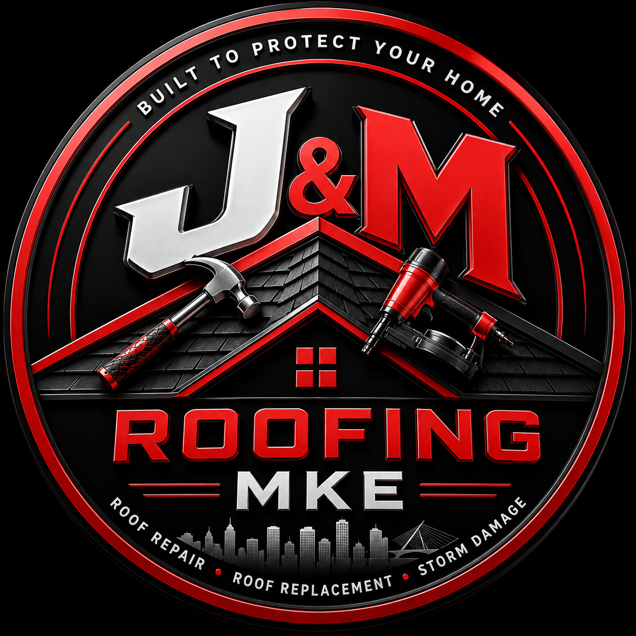 J&M Roofing MKE logo